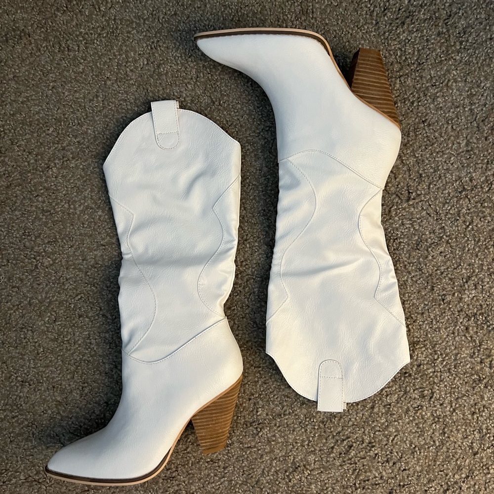 Never worn white cowboy boots